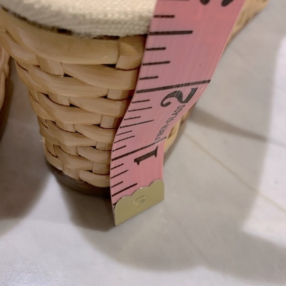 Kate Spade straw wedges with woven leather and grosgrain ribbon size 8 - Picture 8 of 8